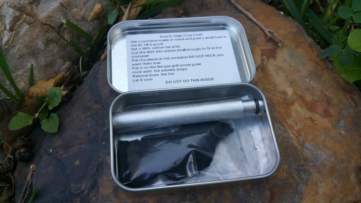 Altoid Tin Fire Piston Kit Camping Hunting